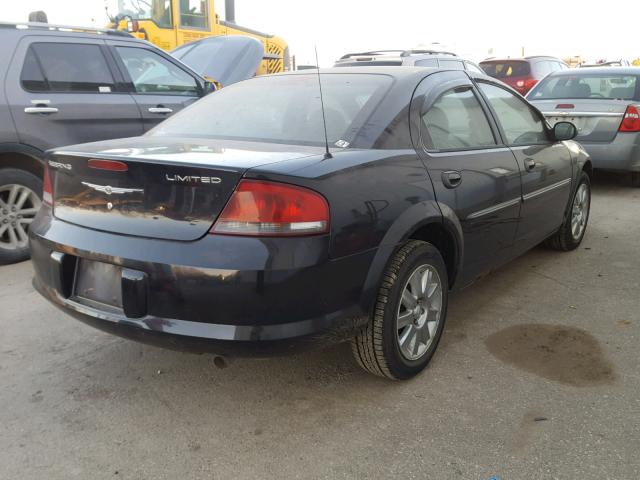 1C3EL66R84N317270 - 2004 CHRYSLER SEBRING LI BLACK photo 4