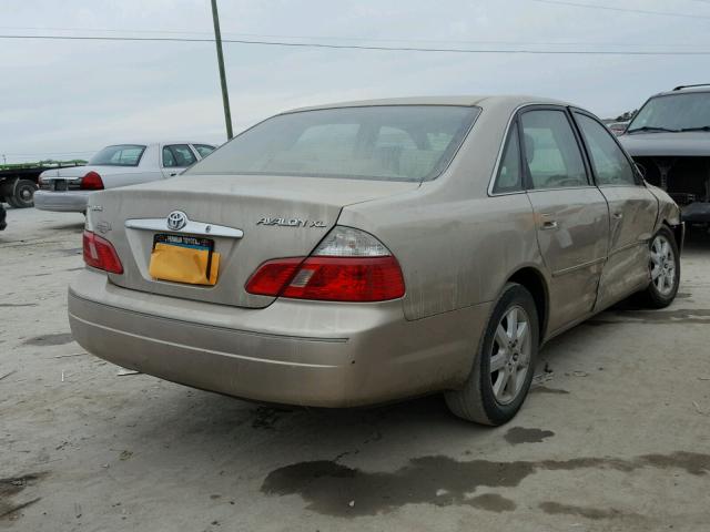 4T1BF28B13U330800 - 2003 TOYOTA AVALON XL GOLD photo 4