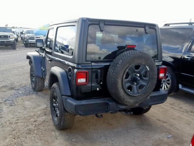 1C4GJXAN9JW292020 - 2018 JEEP WRANGLER S BLACK photo 3
