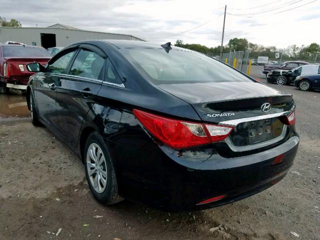 5NPEB4AC6DH526805 - 2013 HYUNDAI SONATA GLS BLACK photo 3