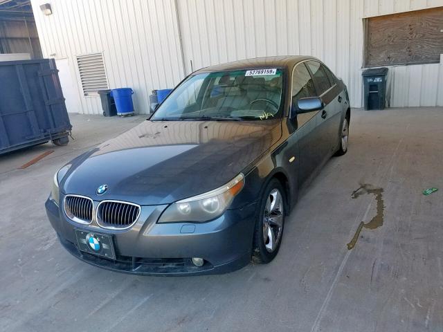 WBANE53567CW68645 - 2007 BMW 525 I GRAY photo 2