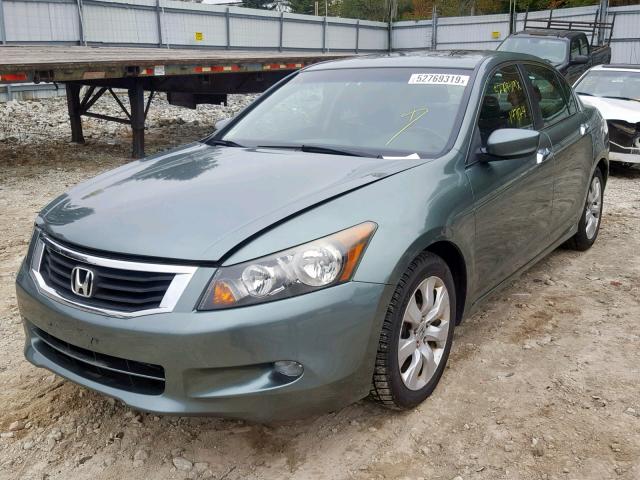 1HGCP36859A051039 - 2009 HONDA ACCORD EXL GREEN photo 2