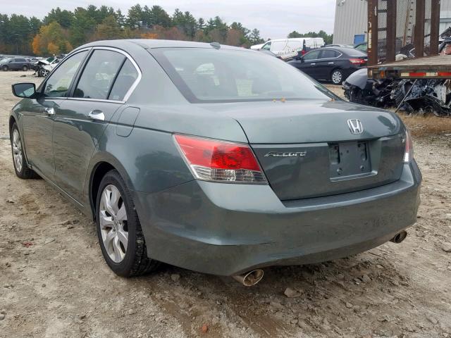 1HGCP36859A051039 - 2009 HONDA ACCORD EXL GREEN photo 3