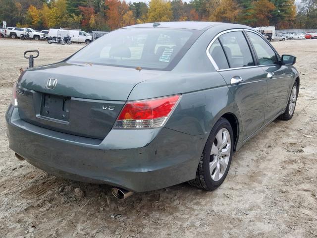 1HGCP36859A051039 - 2009 HONDA ACCORD EXL GREEN photo 4