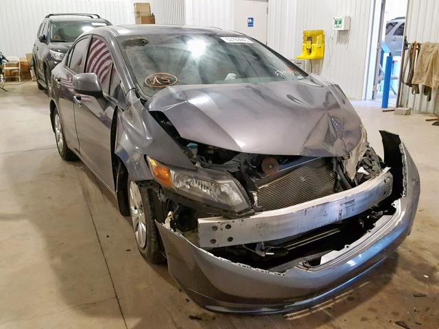 2HGFB2F94CH579937 - 2012 HONDA CIVIC EXL GRAY photo 1