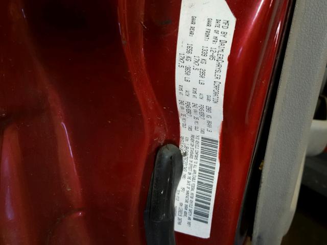 1J8HG48N76C221343 - 2006 JEEP COMMANDER MAROON photo 10