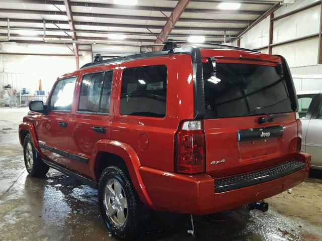 1J8HG48N76C221343 - 2006 JEEP COMMANDER MAROON photo 3