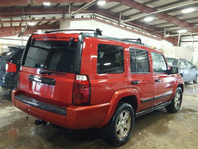 1J8HG48N76C221343 - 2006 JEEP COMMANDER MAROON photo 4