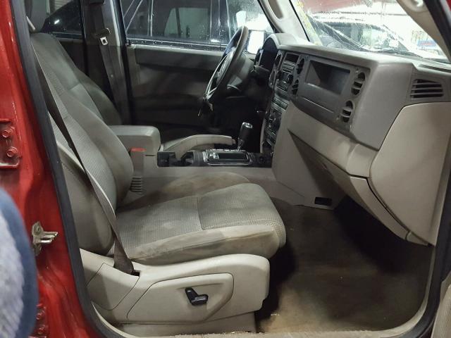 1J8HG48N76C221343 - 2006 JEEP COMMANDER MAROON photo 5