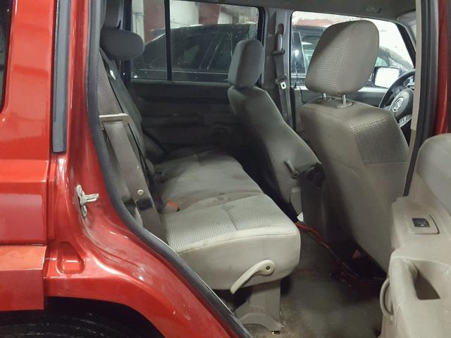 1J8HG48N76C221343 - 2006 JEEP COMMANDER MAROON photo 6