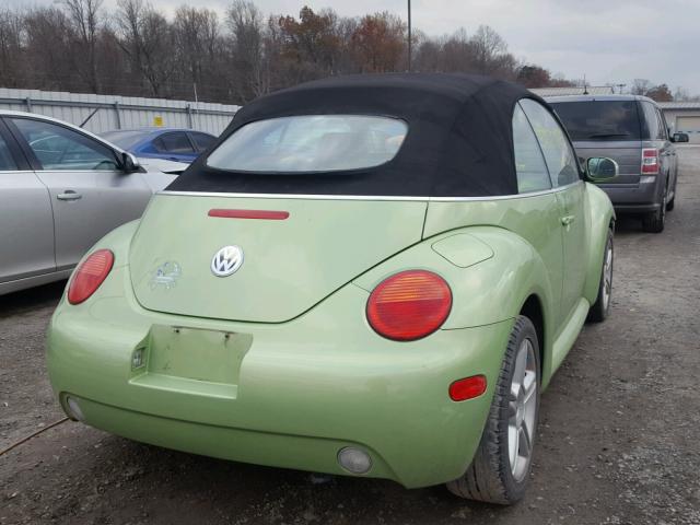 3VWBM31Y45M370260 - 2005 VOLKSWAGEN NEW BEETLE GREEN photo 4