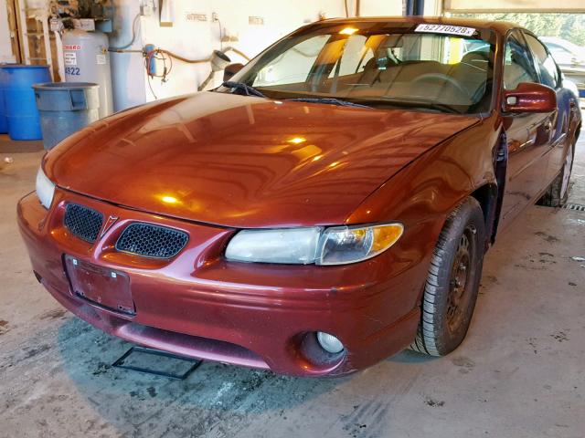 1G2WK52J12F137766 - 2002 PONTIAC GRAND PRIX MAROON photo 2