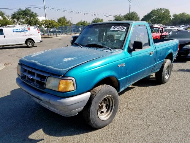 1FTCR10U0PPB39297 - 1993 FORD RANGER GREEN photo 2