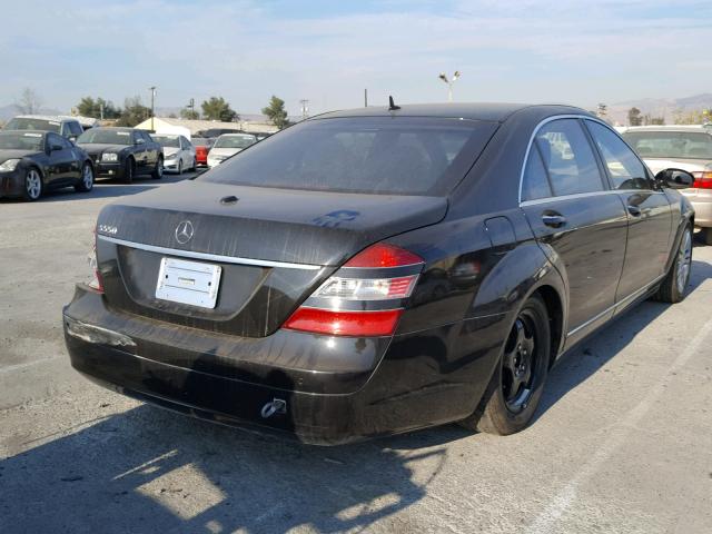 WDDNG71X07A085194 - 2007 MERCEDES-BENZ S 550 BLACK photo 4