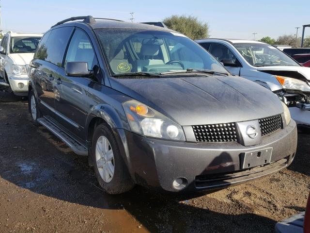 5N1BV28U44N361202 - 2004 NISSAN QUEST S GRAY photo 1