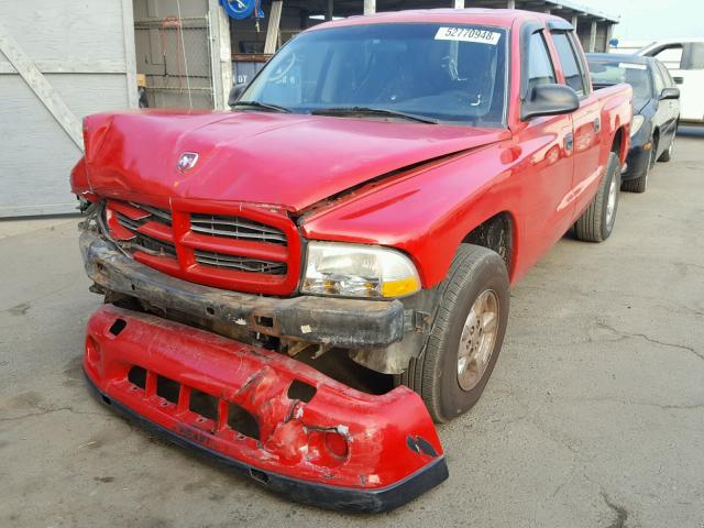 1B7HL2AN71S278951 - 2001 DODGE DAKOTA QUA RED photo 2