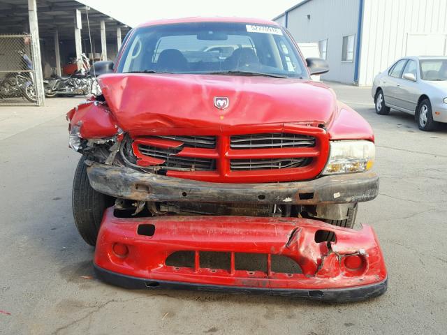 1B7HL2AN71S278951 - 2001 DODGE DAKOTA QUA RED photo 9