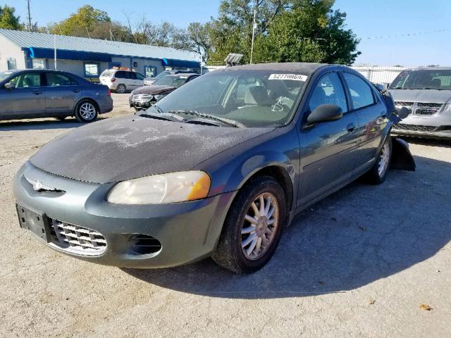 1C3EL46X22N256398 - 2002 CHRYSLER SEBRING LX GRAY photo 2