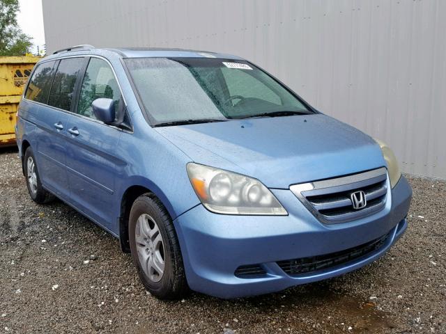 5FNRL38747B036044 - 2007 HONDA ODYSSEY EX BLUE photo 1