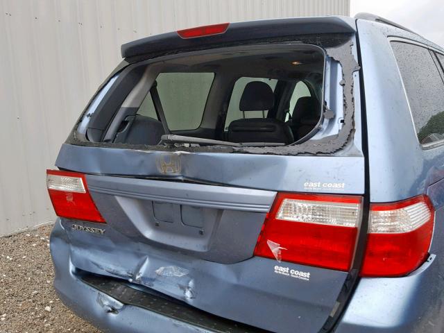 5FNRL38747B036044 - 2007 HONDA ODYSSEY EX BLUE photo 9