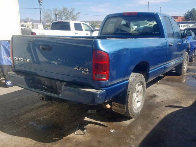 1D7HU18D24J130064 - 2004 DODGE RAM 1500 S BLUE photo 4