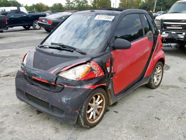 WMEEK31X68K166828 - 2008 SMART FORTWO PAS RED photo 2