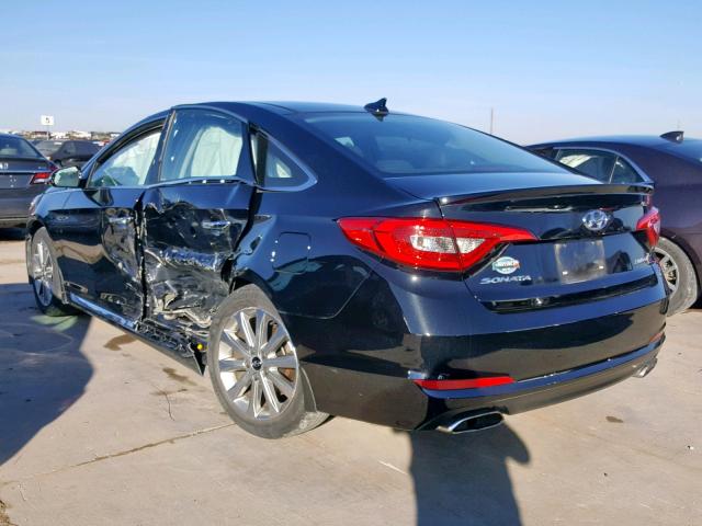 5NPE34AF7GH273120 - 2016 HYUNDAI SONATA SPO BLACK photo 3