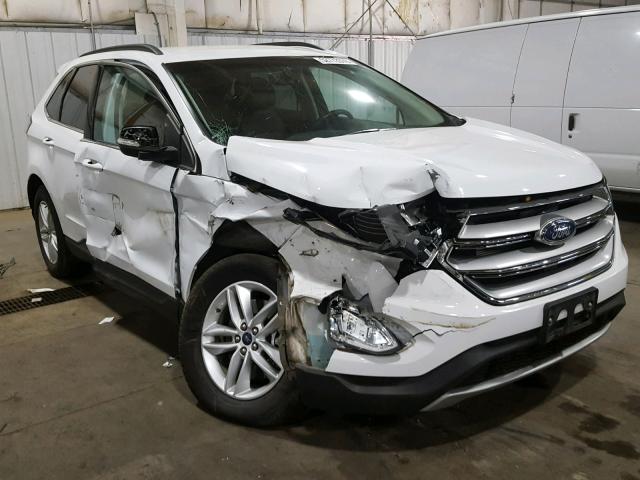 2FMTK4J87FBB21632 - 2015 FORD EDGE SEL WHITE photo 1