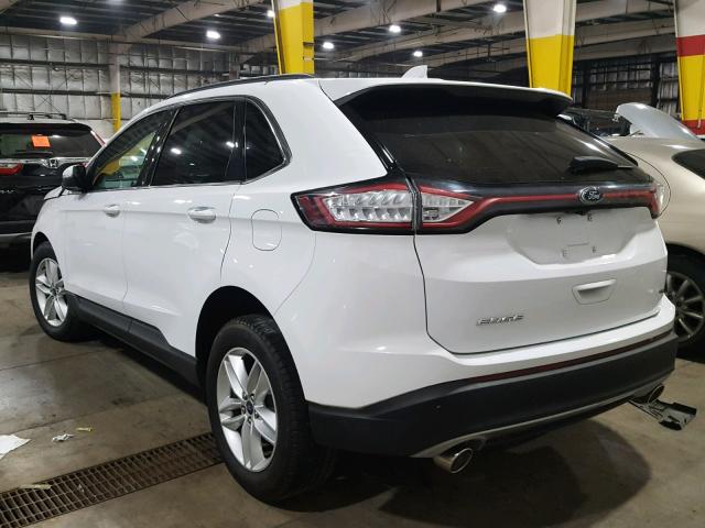 2FMTK4J87FBB21632 - 2015 FORD EDGE SEL WHITE photo 3