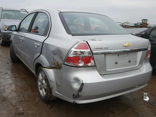 KL1TD56678B206417 - 2008 CHEVROLET AVEO BASE Gümüş foto 3