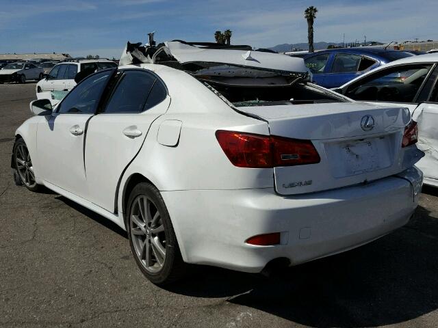 JTHBK262485081511 - 2008 LEXUS IS 250 WHITE photo 3