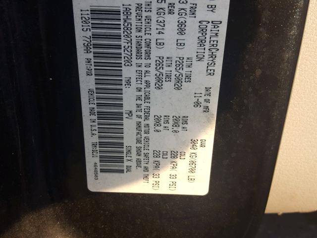 1A8HW58207F527203 - 2007 CHRYSLER ASPEN LIMI 黑色 照片 10