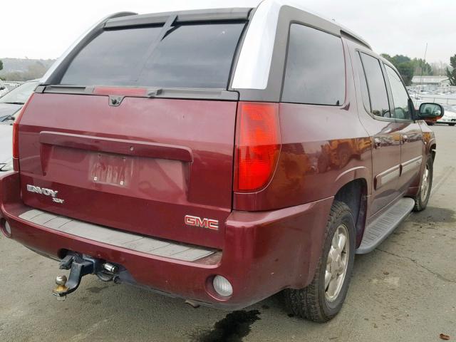 1GKES12P546233606 - 2004 GMC ENVOY XUV MAROON photo 4