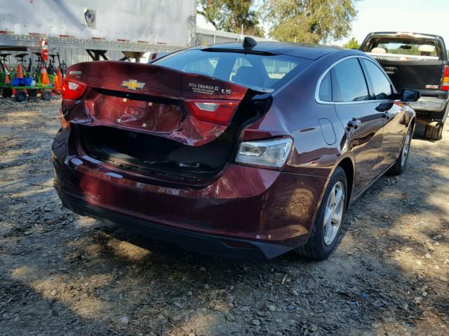 1G1ZB5ST3GF195128 - 2016 CHEVROLET MALIBU LS 勃艮第红 照片 4