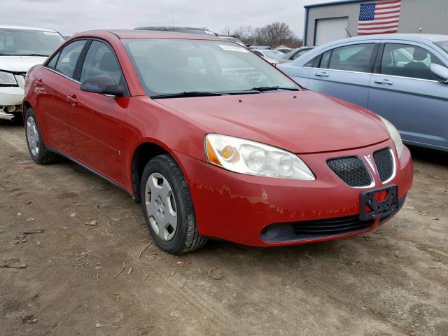 1G2ZF55B564216610 - 2006 PONTIAC G6 SE RED photo 1