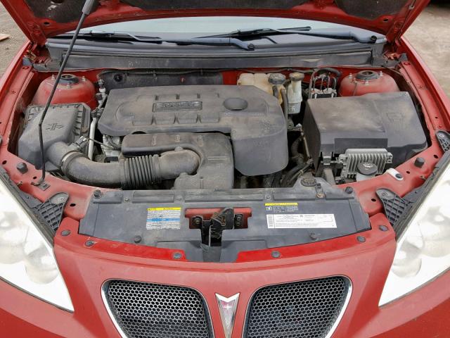 1G2ZF55B564216610 - 2006 PONTIAC G6 SE RED photo 7