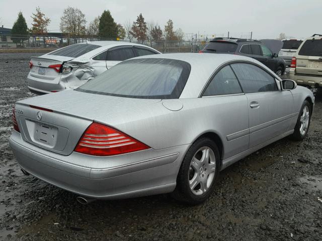 WDBPJ75J55A044503 - 2005 MERCEDES-BENZ CL 500 SILVER photo 4