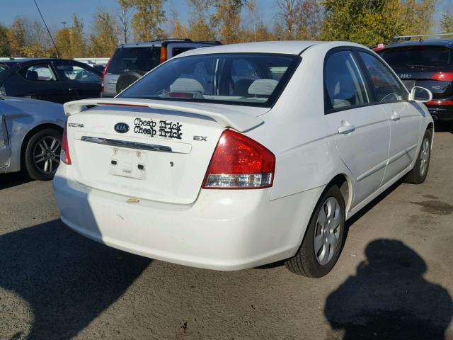 KNAFE121585533948 - 2008 KIA SPECTRA EX WHITE photo 4