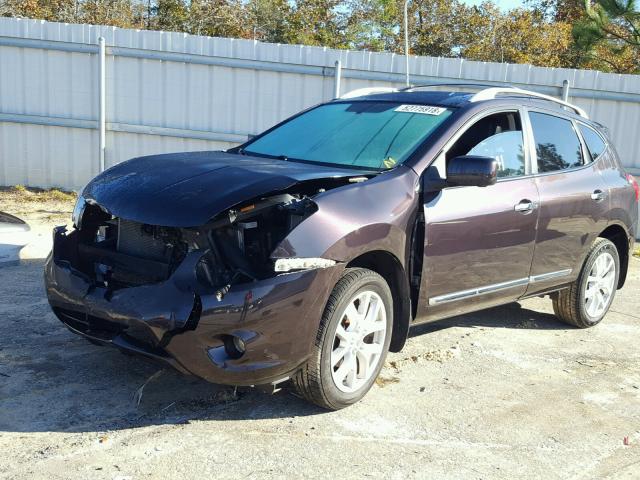 JN8AS5MV9DW631631 - 2013 NISSAN ROGUE S PURPLE photo 2