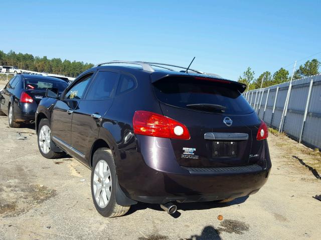 JN8AS5MV9DW631631 - 2013 NISSAN ROGUE S PURPLE photo 3