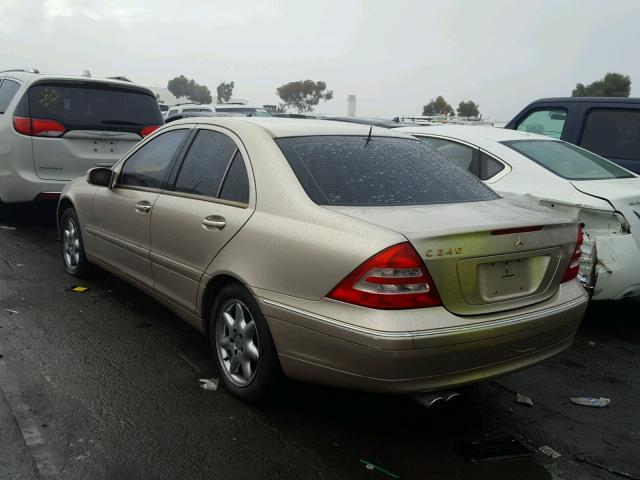 WDBRF61J02F144937 - 2002 MERCEDES-BENZ C 240 GOLD photo 3