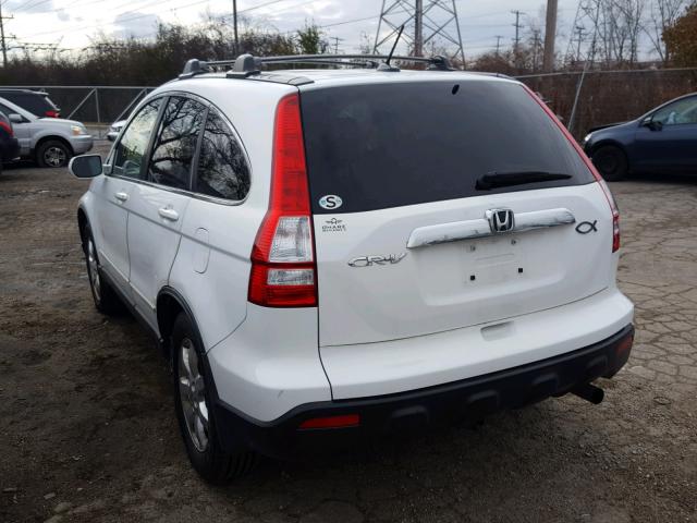 JHLRE38708C025943 - 2008 HONDA CR-V EXL WHITE photo 3