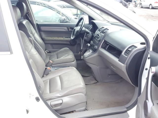 JHLRE38708C025943 - 2008 HONDA CR-V EXL WHITE photo 5