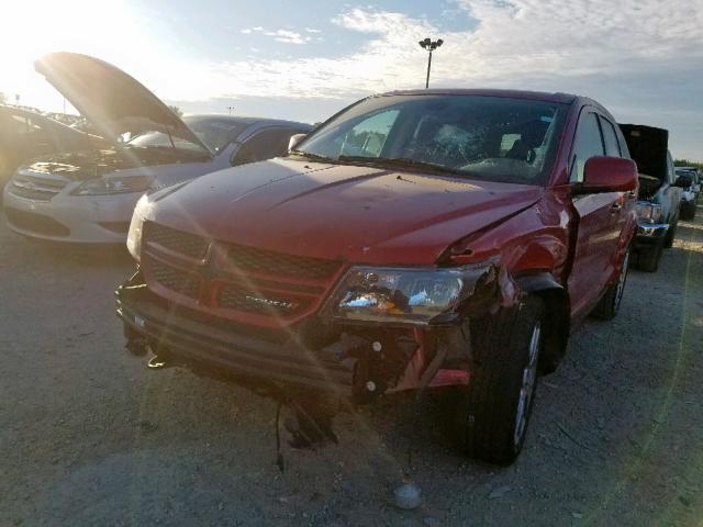 3C4PDDEG6KT694957 - 2019 DODGE JOURNEY GT RED photo 2