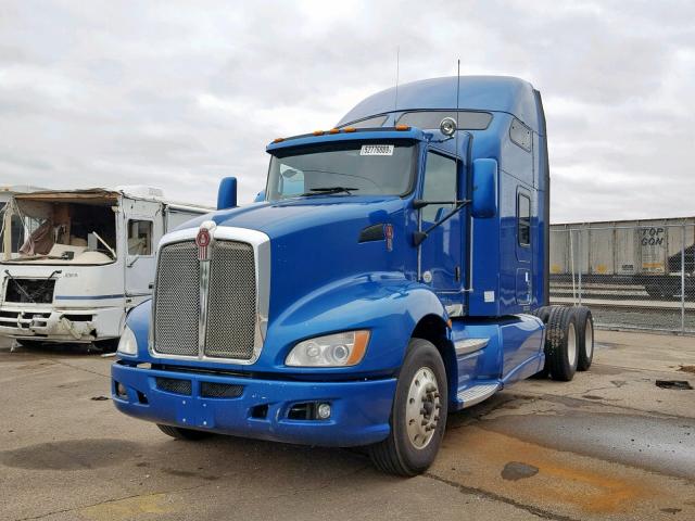 1XKAD49X6BJ278239 - 2011 KENWORTH CONSTRUCTI BLUE photo 2