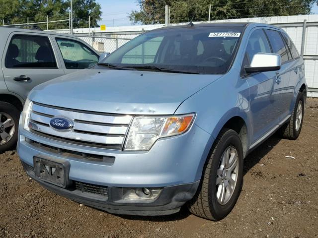 2FMDK38C68BA93088 - 2008 FORD EDGE SEL BLUE photo 2