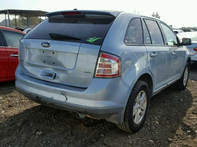 2FMDK38C68BA93088 - 2008 FORD EDGE SEL BLUE photo 4