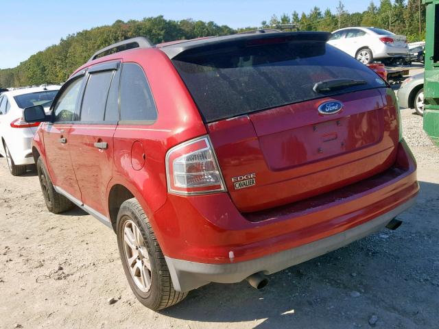 2FMDK36C47BA59278 - 2007 FORD EDGE SE RED photo 3