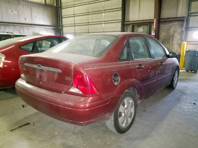 1FAFP38341W163969 - 2001 FORD FOCUS ZTS MAROON photo 4