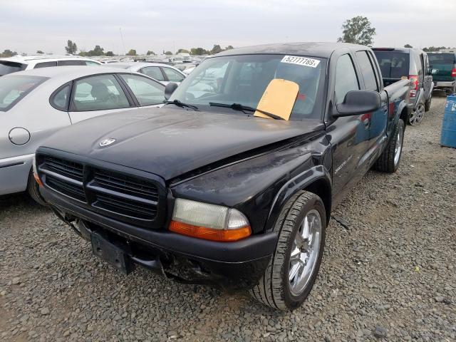 1B7HL38N02S558711 - 2002 DODGE DAKOTA QUA BLACK photo 2